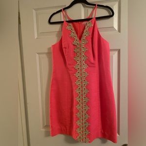 Pink & gold Lilly Pulitzer textured shift.